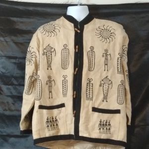 venus imports nepal Himalayan jacket cactus print
